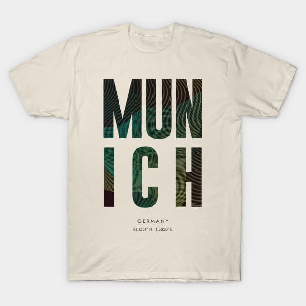 Munich City typography T-Shirt by StudioGrafiikka